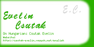 evelin csutak business card